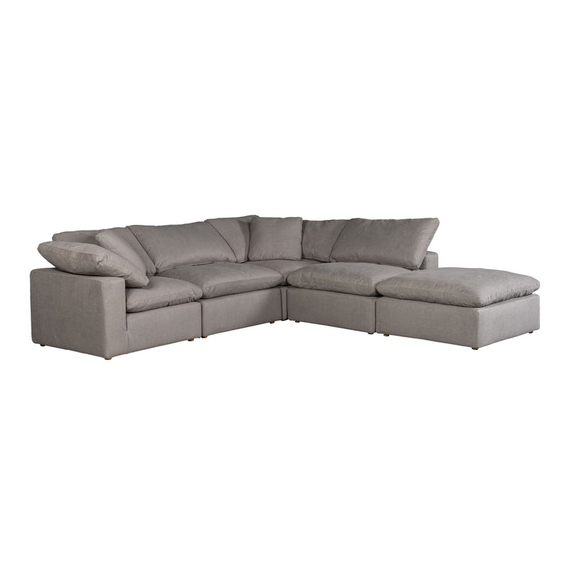 Terra - Livesmart Fabric Condo Dream Modular Sectional - Light Gray