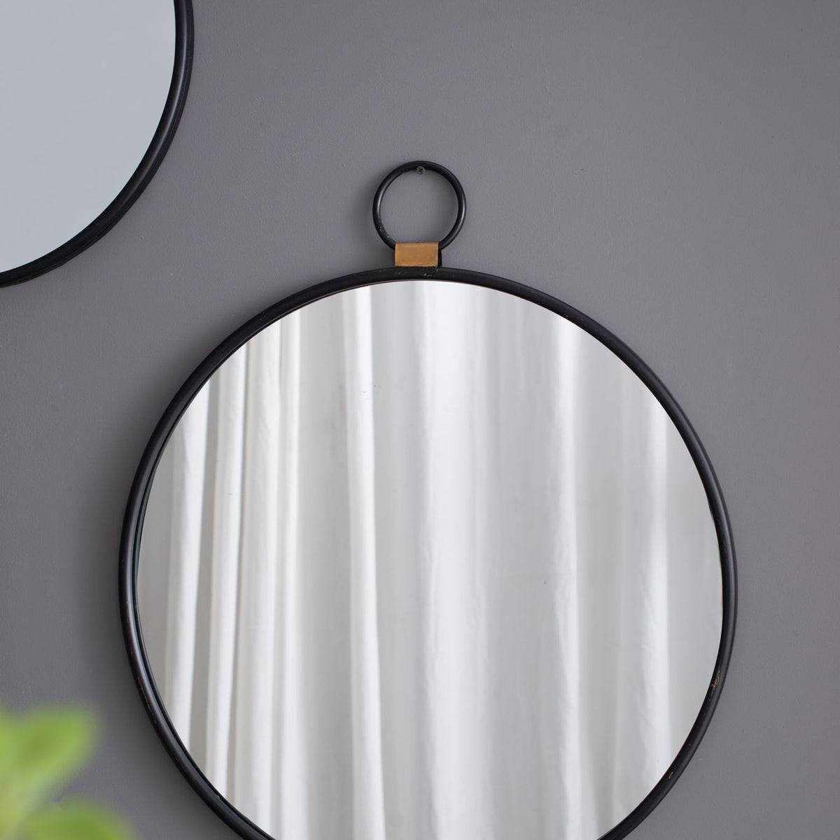 Wall Mirror With Frame, Contemporary Minimalist Accent Mirror For Living Room, Foyer, Entryway, Bedroom - Black