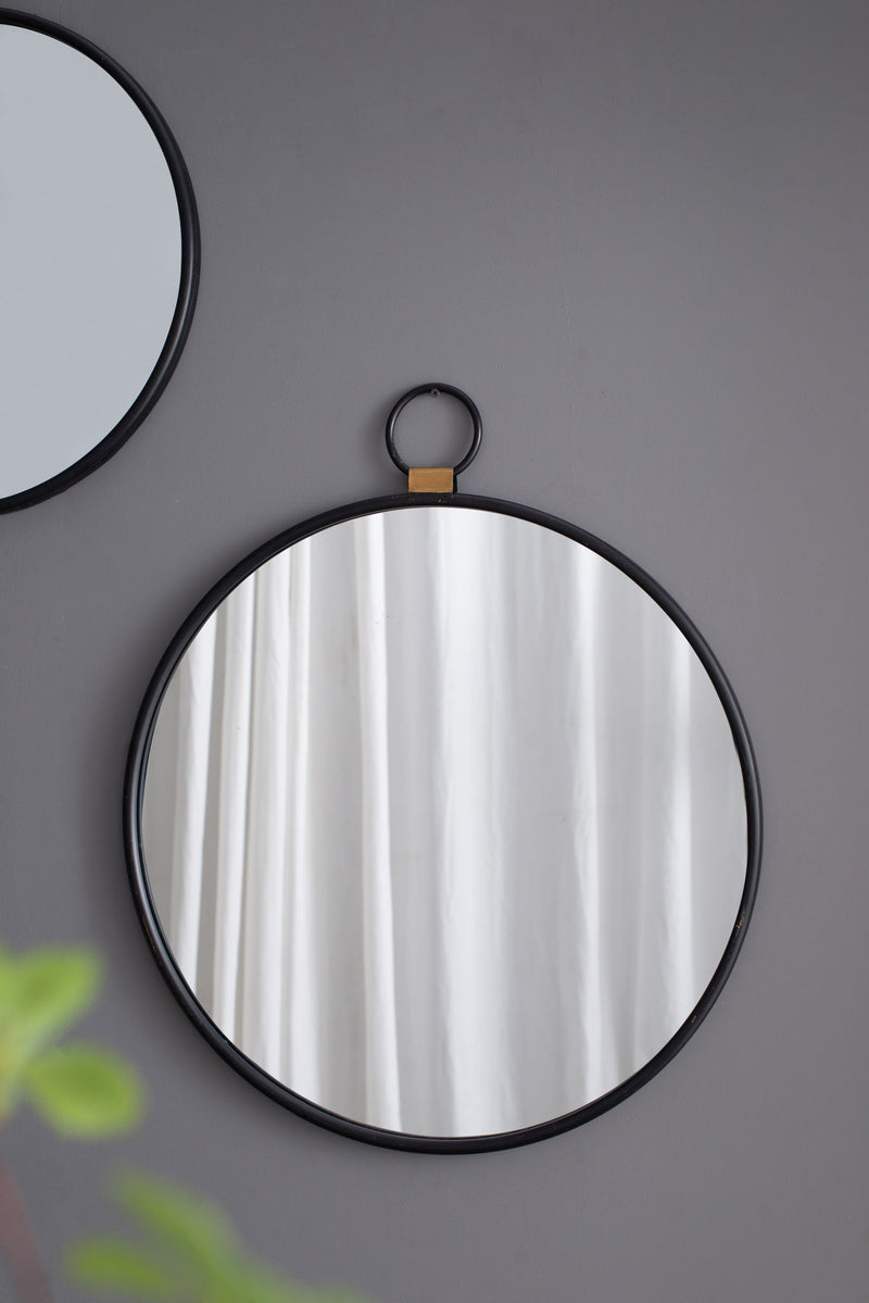 Wall Mirror With Frame, Contemporary Minimalist Accent Mirror For Living Room, Foyer, Entryway, Bedroom - Black