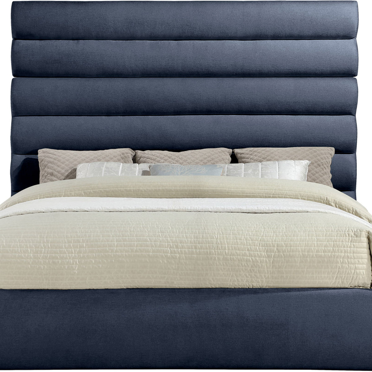 Adam - Chenille Fabric Bed With 70.5" Headboard