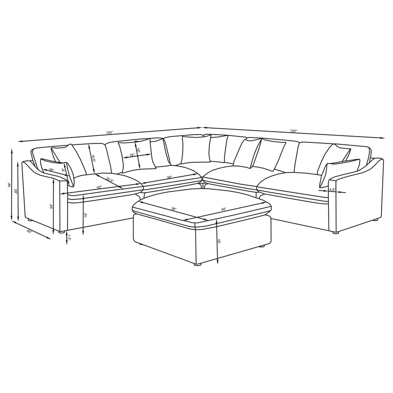 Coaster Furniture Hobson Modular Sectional Sofa