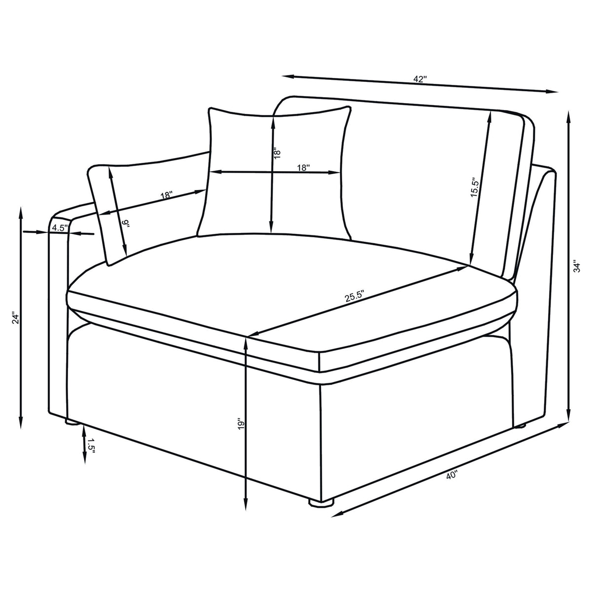 Coaster Furniture Hobson Modular Sectional Sofa