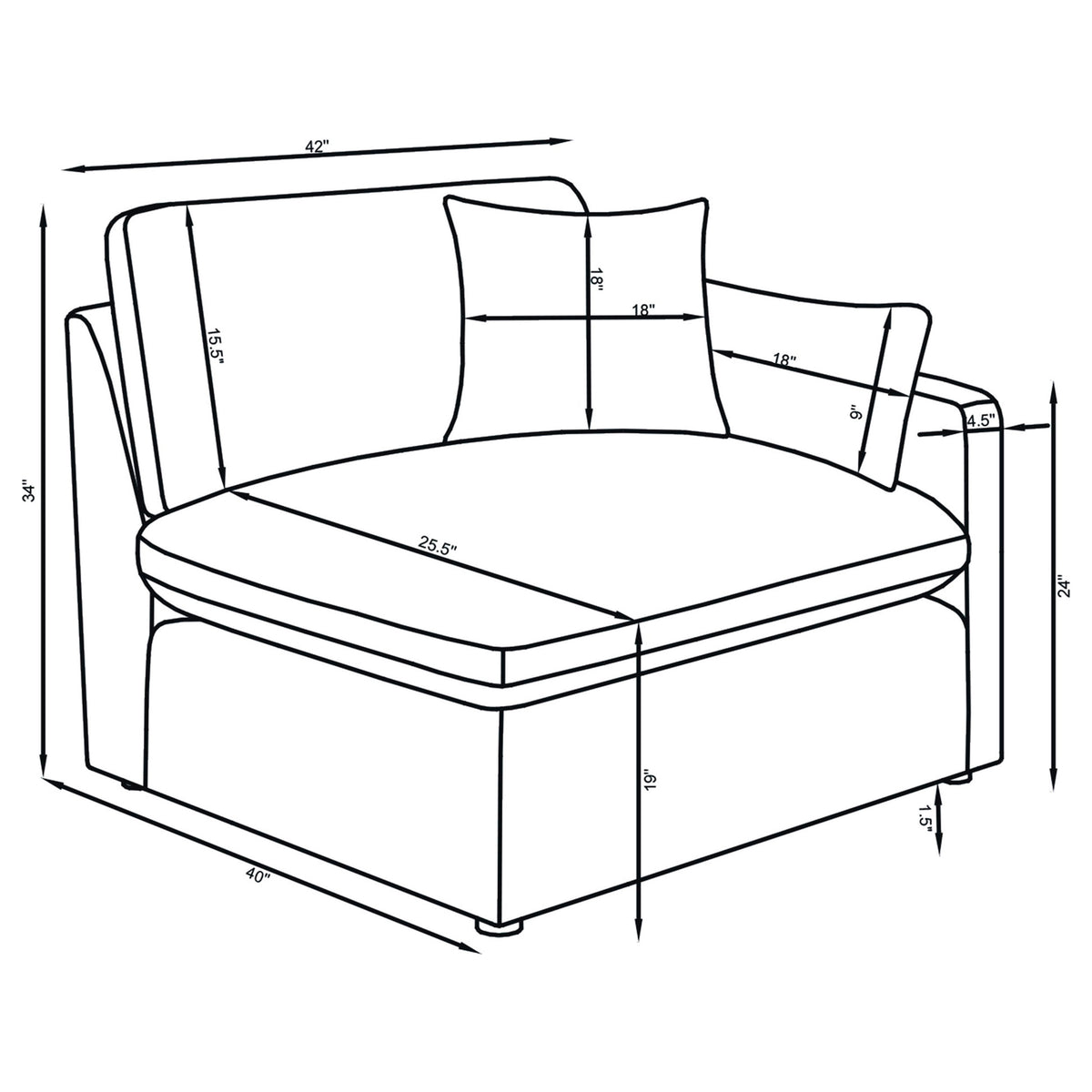 Coaster Furniture Hobson Modular Sectional Sofa