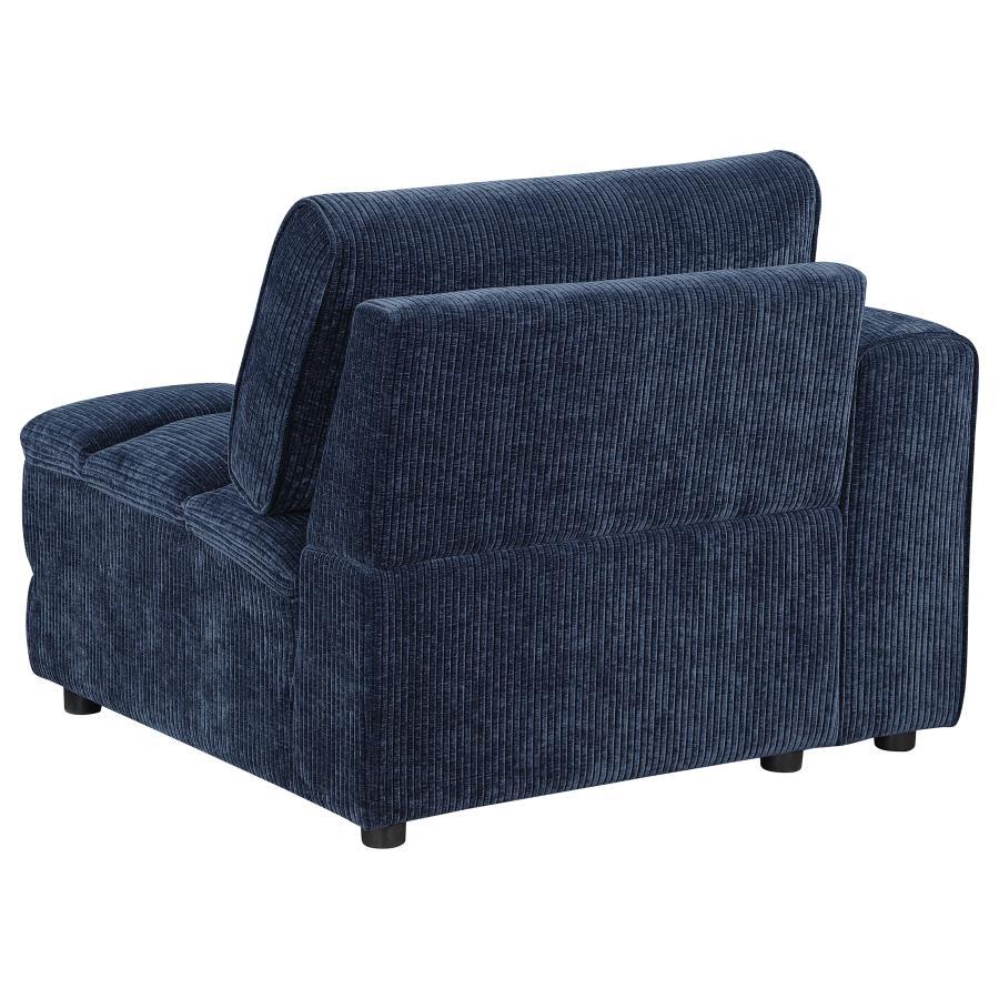 Atlantic - Corduroy Upholstered Laf Arm Chair - Blue