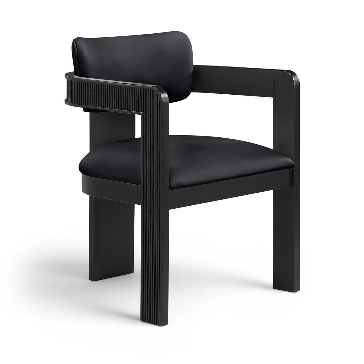 Sacha - Vegan Leather Upholstered Dining Chair With Black Base (Set of 2)