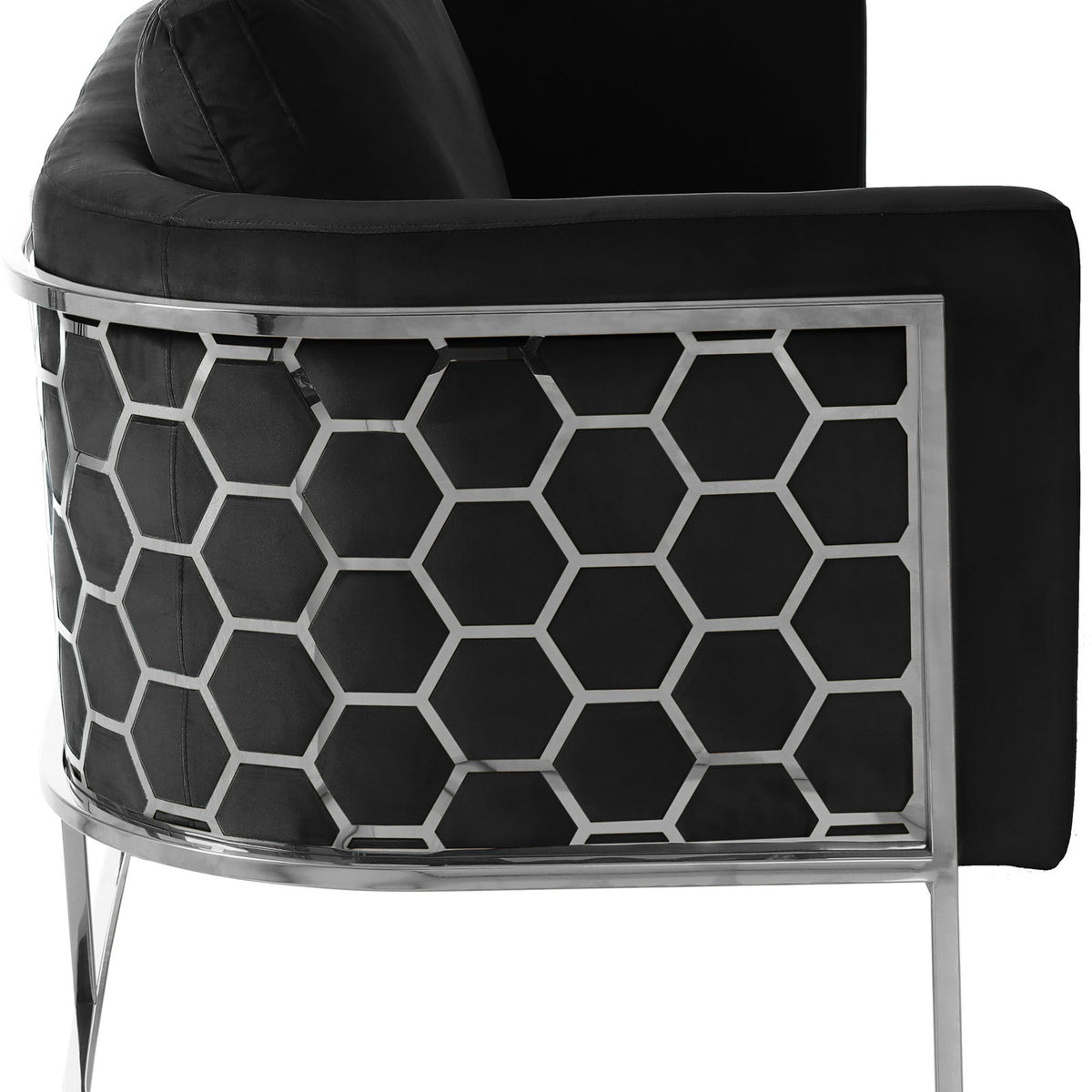 Casa - Loveseat with Chrome Legs