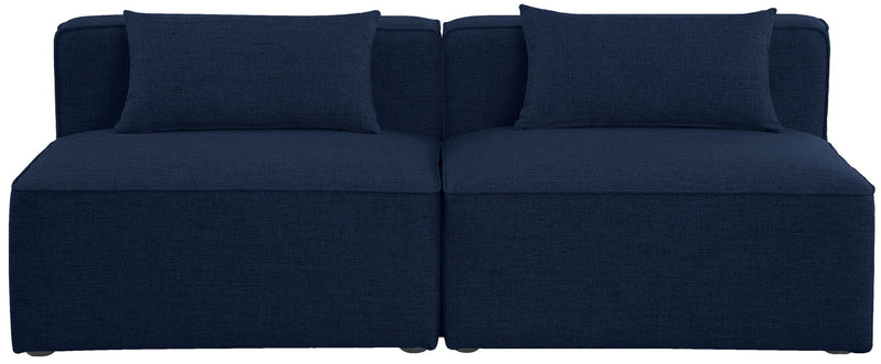 Cube - Linen Modular 2 Seat Armless Sofa