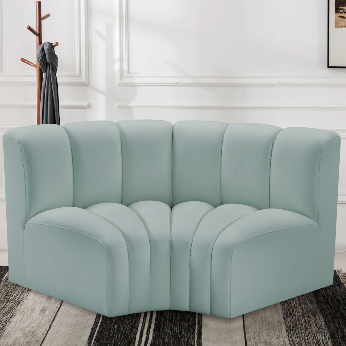 Arc - Faux Leather 2 Piece Modular Sofa