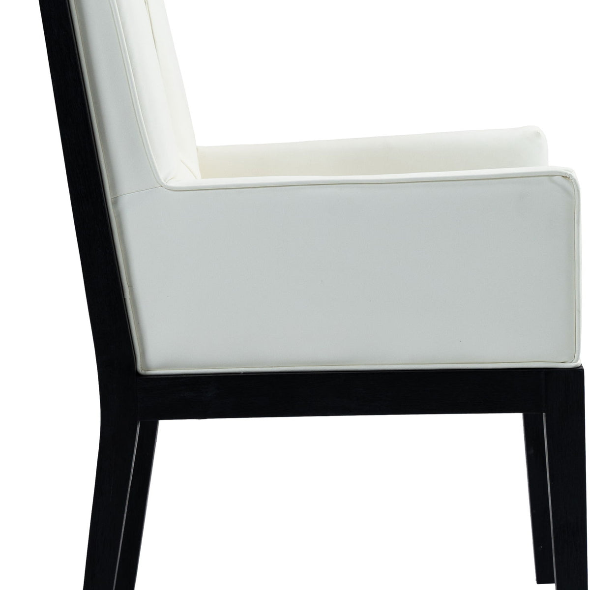 Gwendolyn - Faux Leather Dining Arm Chair With Black Frame