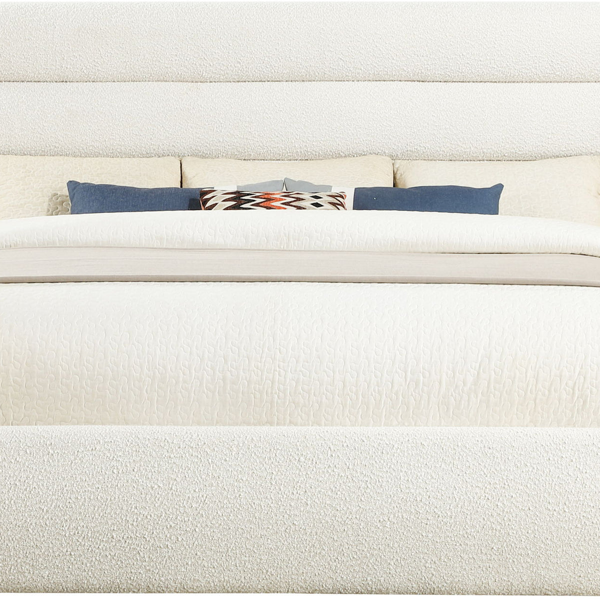 Adam - Boucle Fabric Bed With 52" Headboard