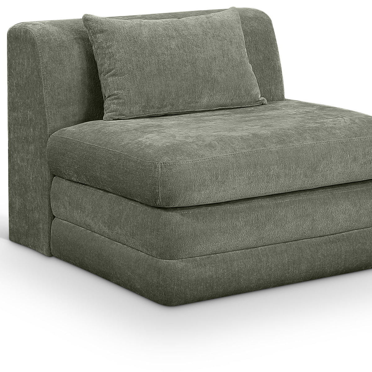 Stellar - Chenille Fabric Upholstered Modular Armless Chair