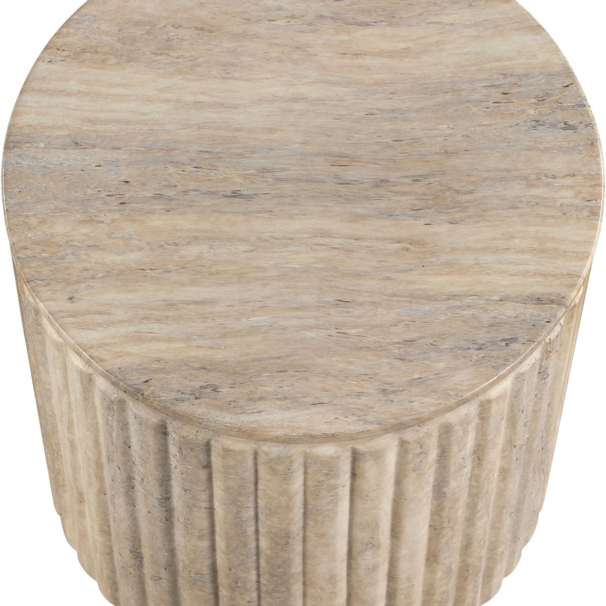 Catania - Concrete Indoor/Outdoor End Table - Travertine