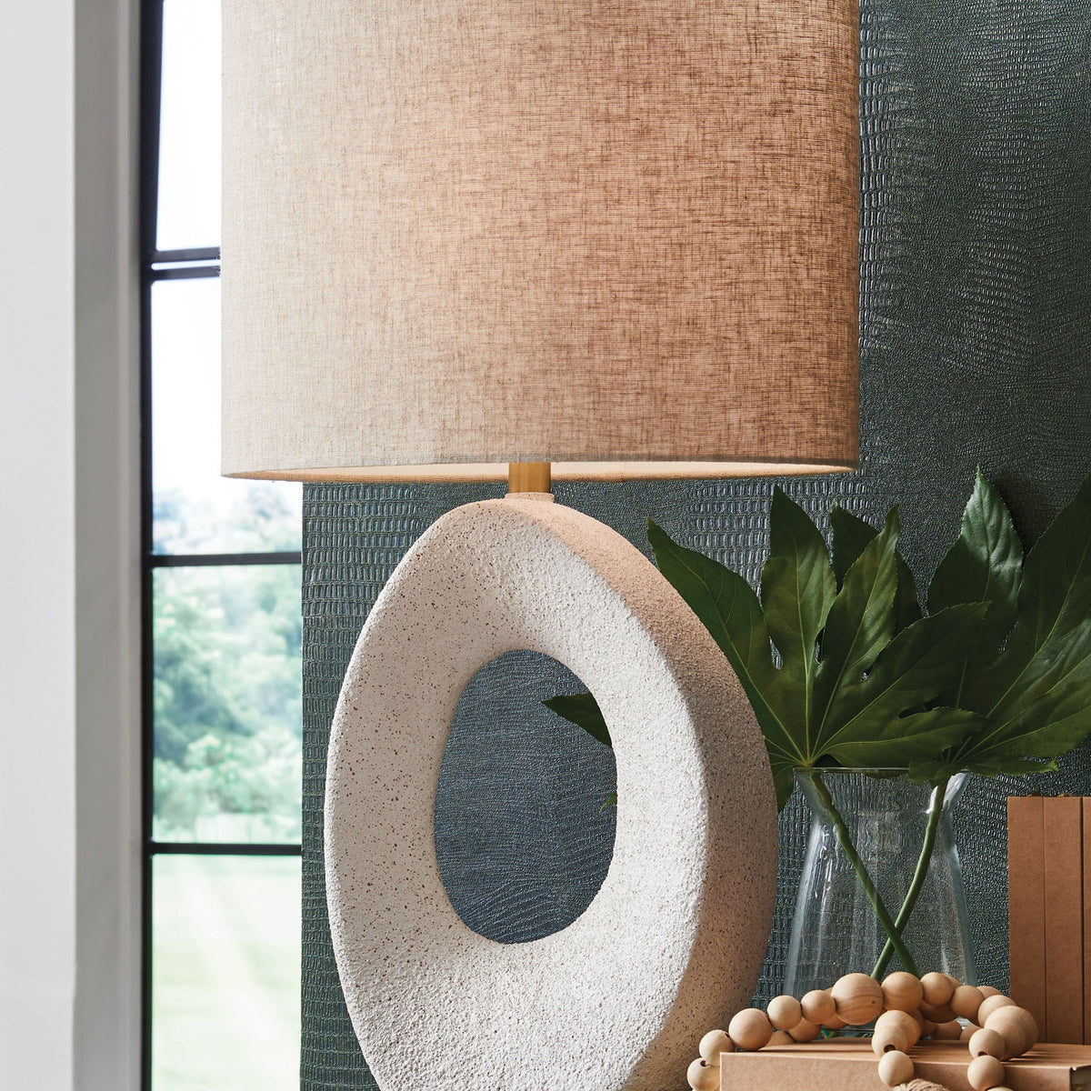 Trentlen - Cream / Gold Finish - Paper Table Lamp