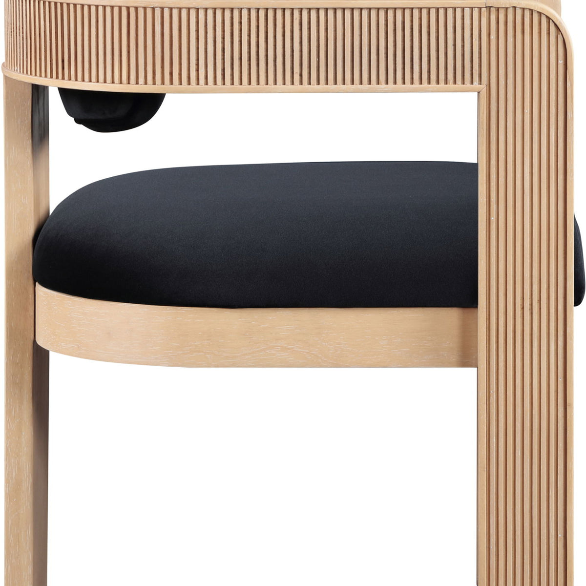 Sacha - Velvet Dining Chair With Natural Base (Set of 2)