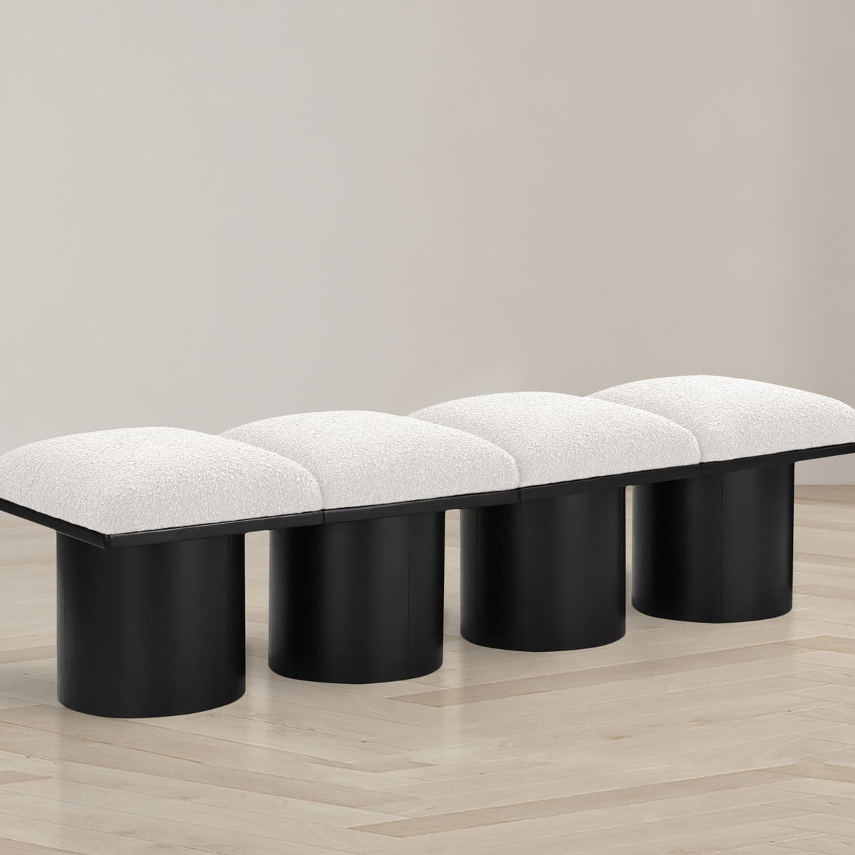 Pavilion - 4 Piece Modular Bench With Black Base