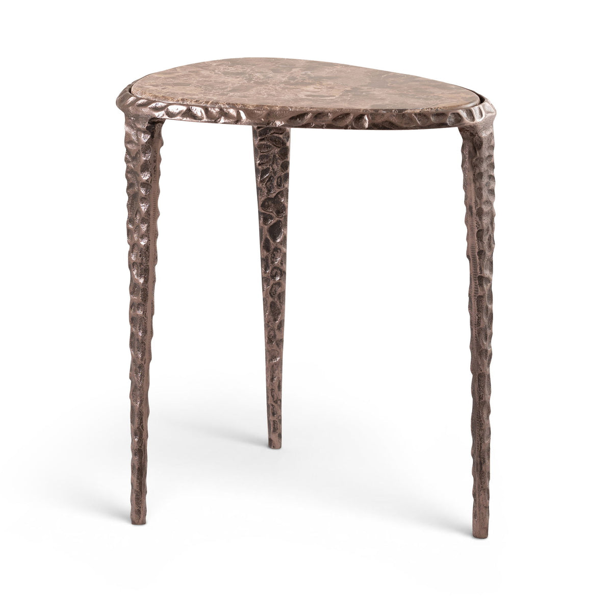 Gild - Aluminum Base And Genuine Marble Top Table - Bronze Finish
