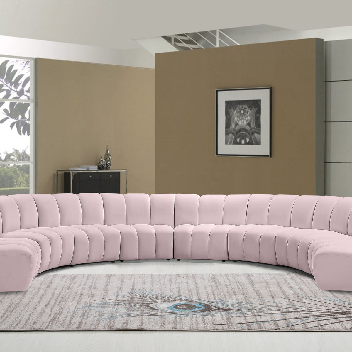 Infinity - 8 Piece Velvet Modular Sectional
