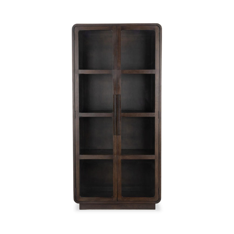 Rogers - Solid Wood Tall Cabinet - Dark Brown