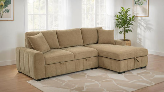 Pastrana - RAF Chaise With 1 Piece Pillow, Box 2 of 2 - Camel