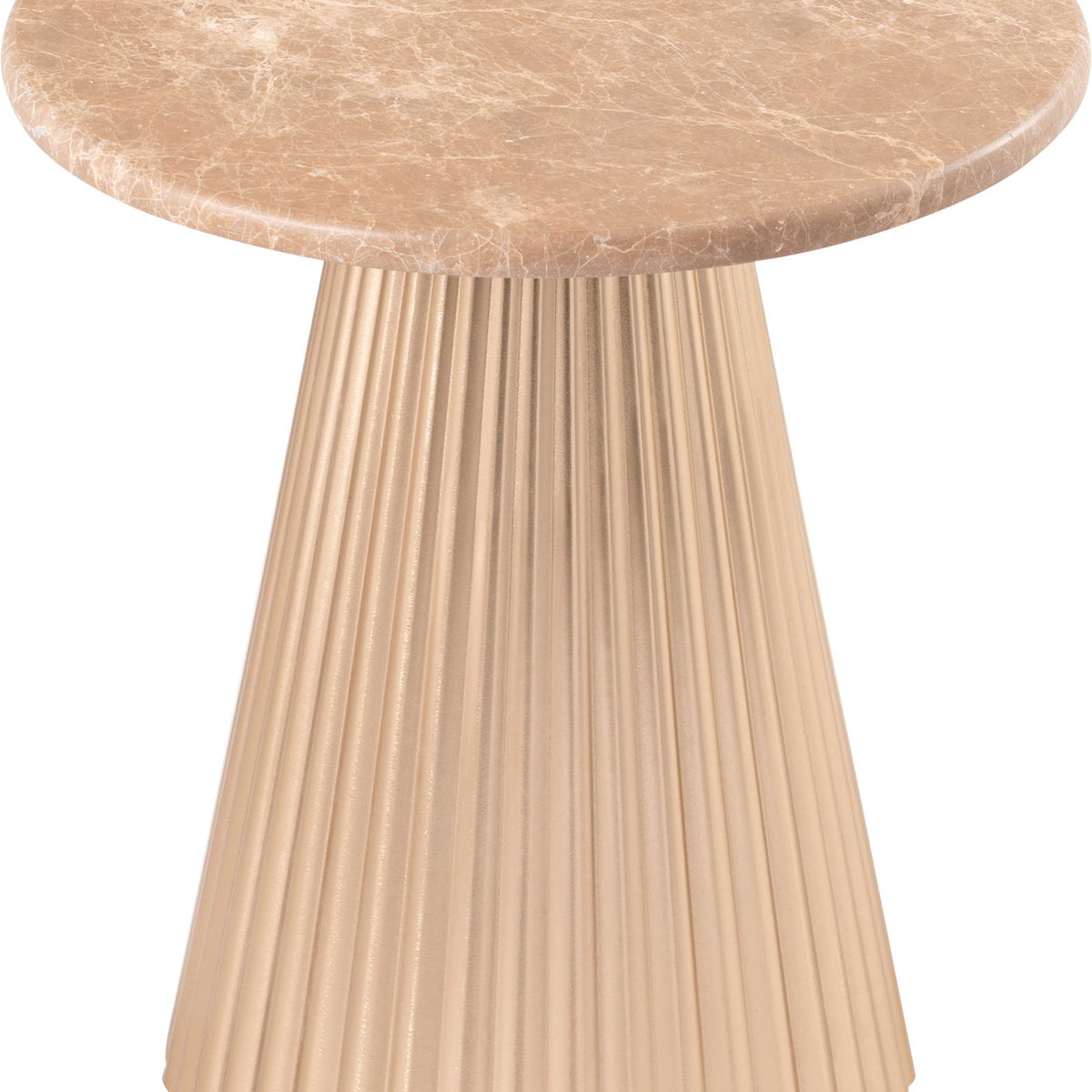Cindra - Genuine Marble Top And Iron Base Table