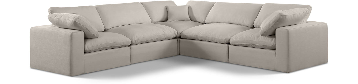 Comfy - 5 Piece Linen Modular Corner Sectional