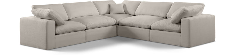Comfy - 5 Piece Linen Modular Corner Sectional