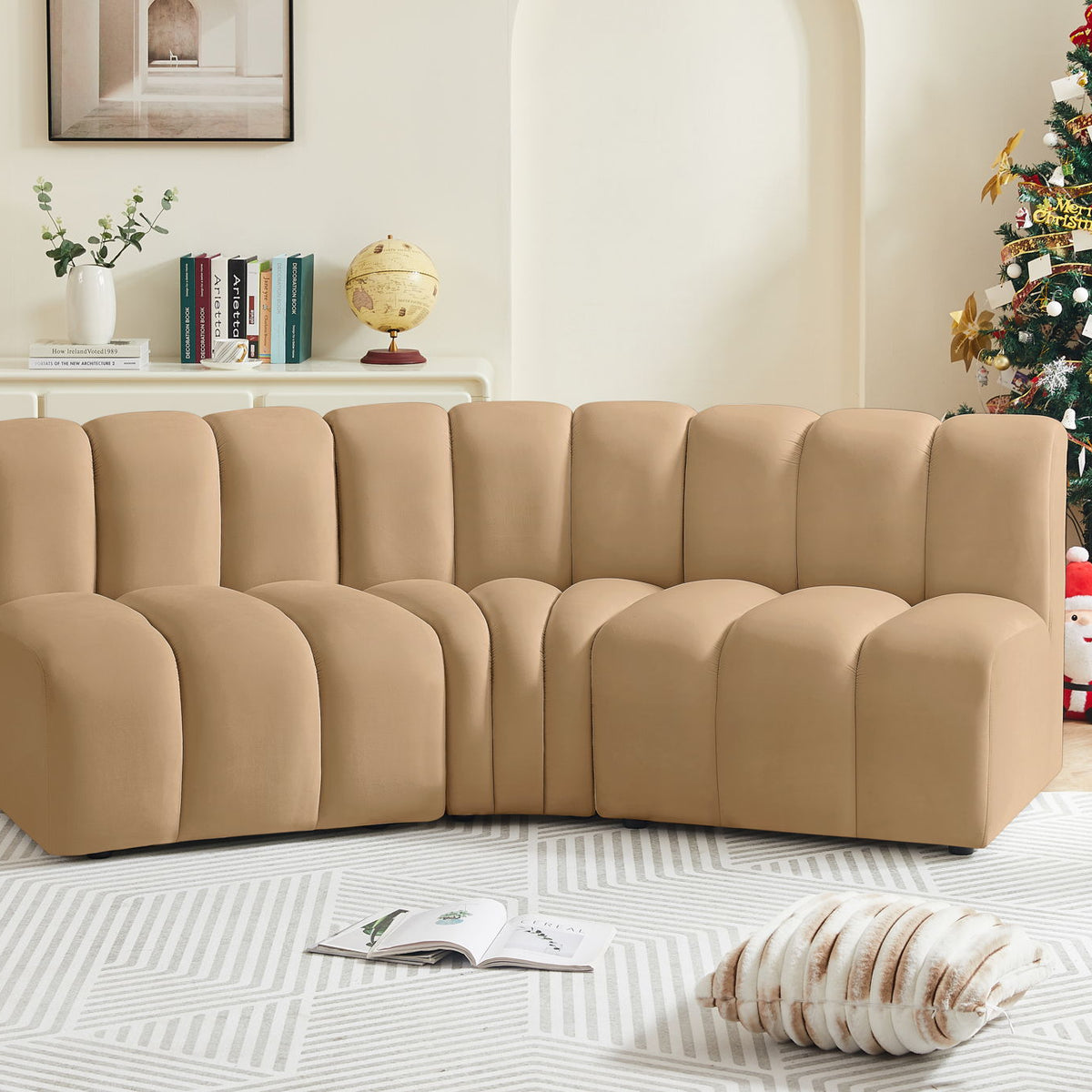 Arc - Velvet 3 Piece Modular Corner Sofa