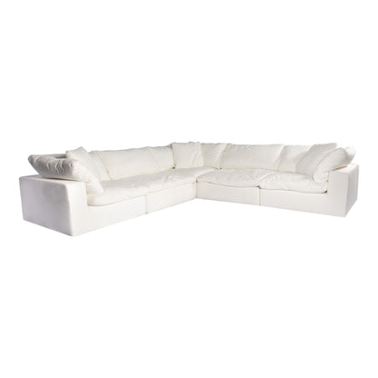 Clay - Classic L Modular Sectional Livesmart Fabric - Cream