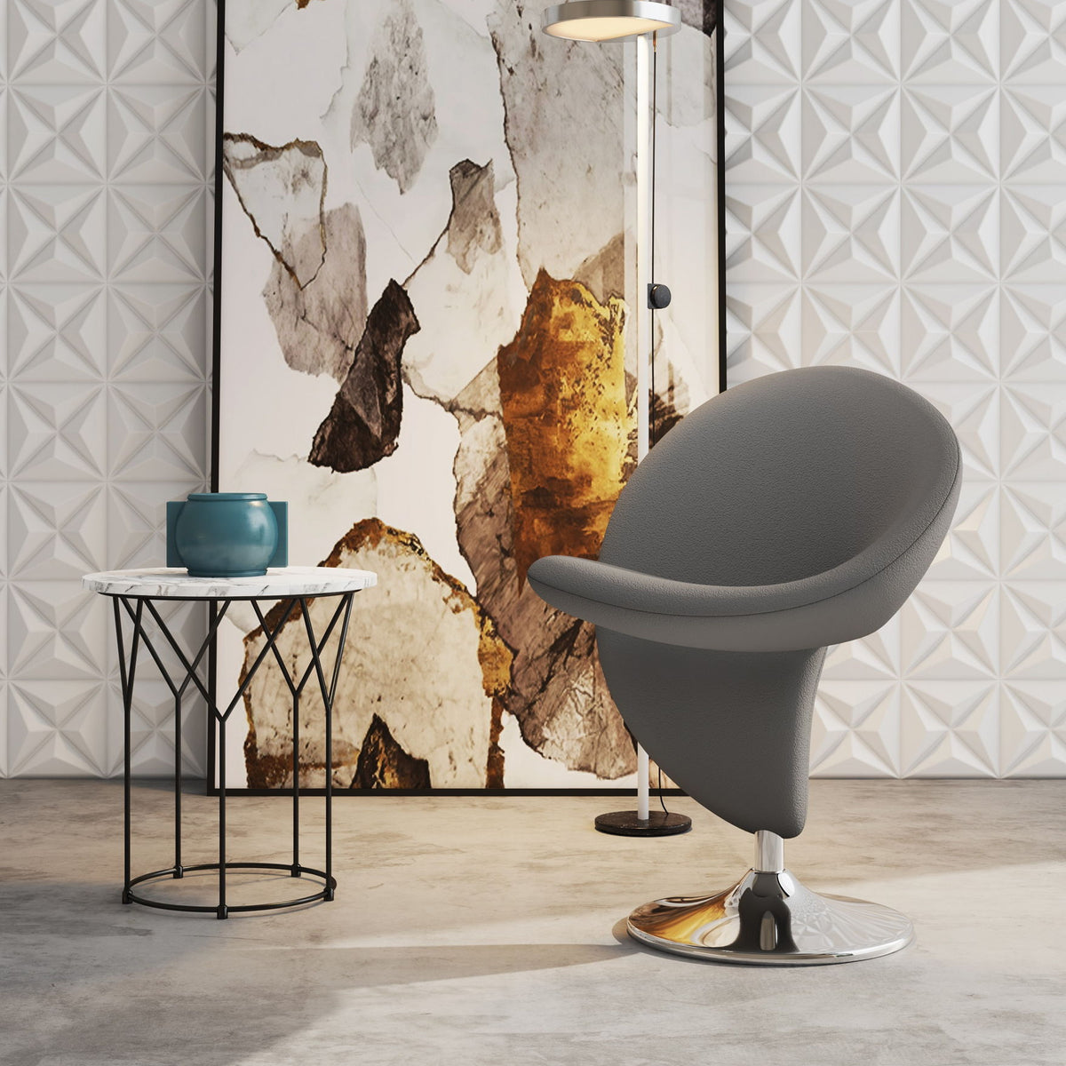 Manhattan Curl - Swivel Lounge Chair
