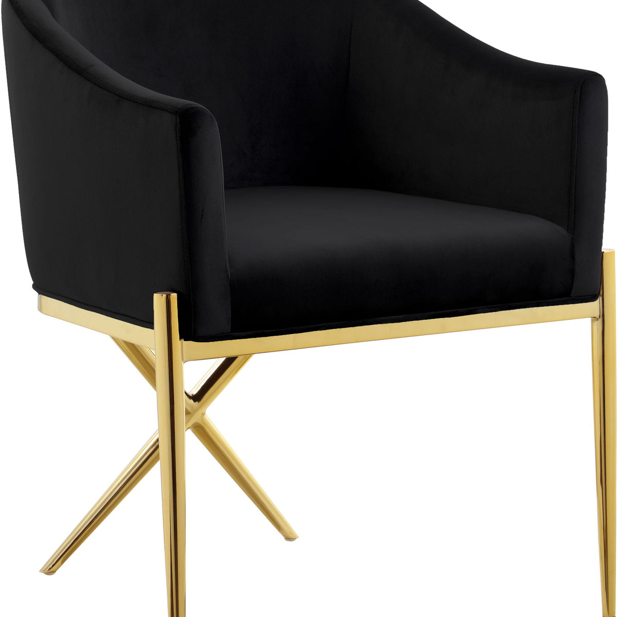 Xavier - Dining Chair with Gold Legs