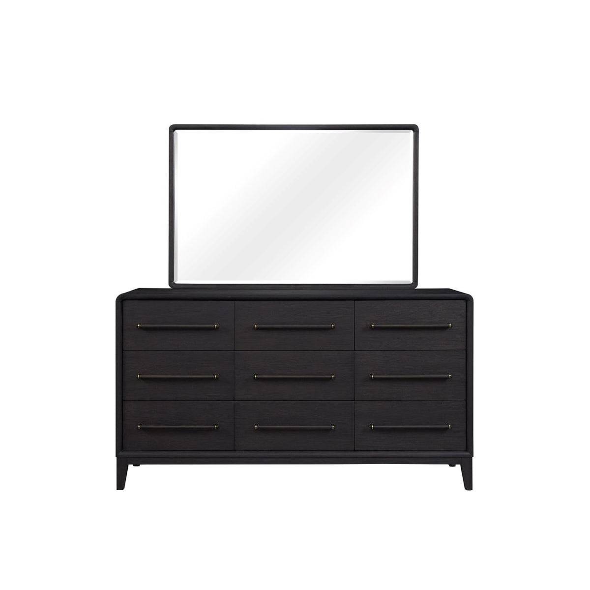 Rectangle Wood Mirror - Black