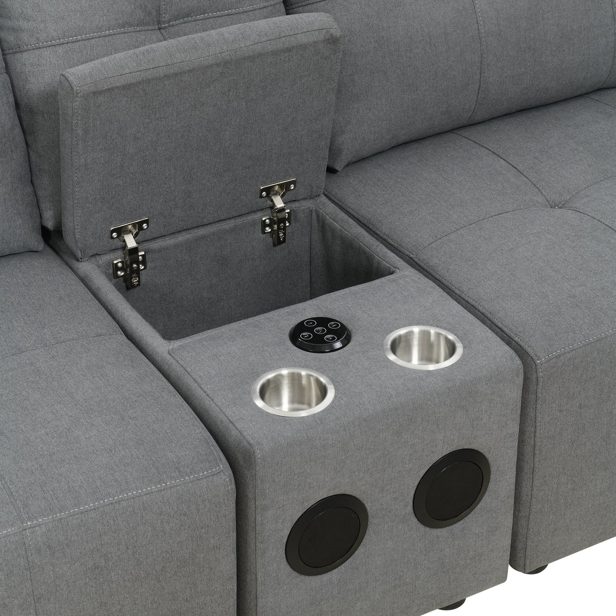 Armani - Modular Console With USB Charger, No Pillow (Ista3 Packaging) - Columbia Charcoal