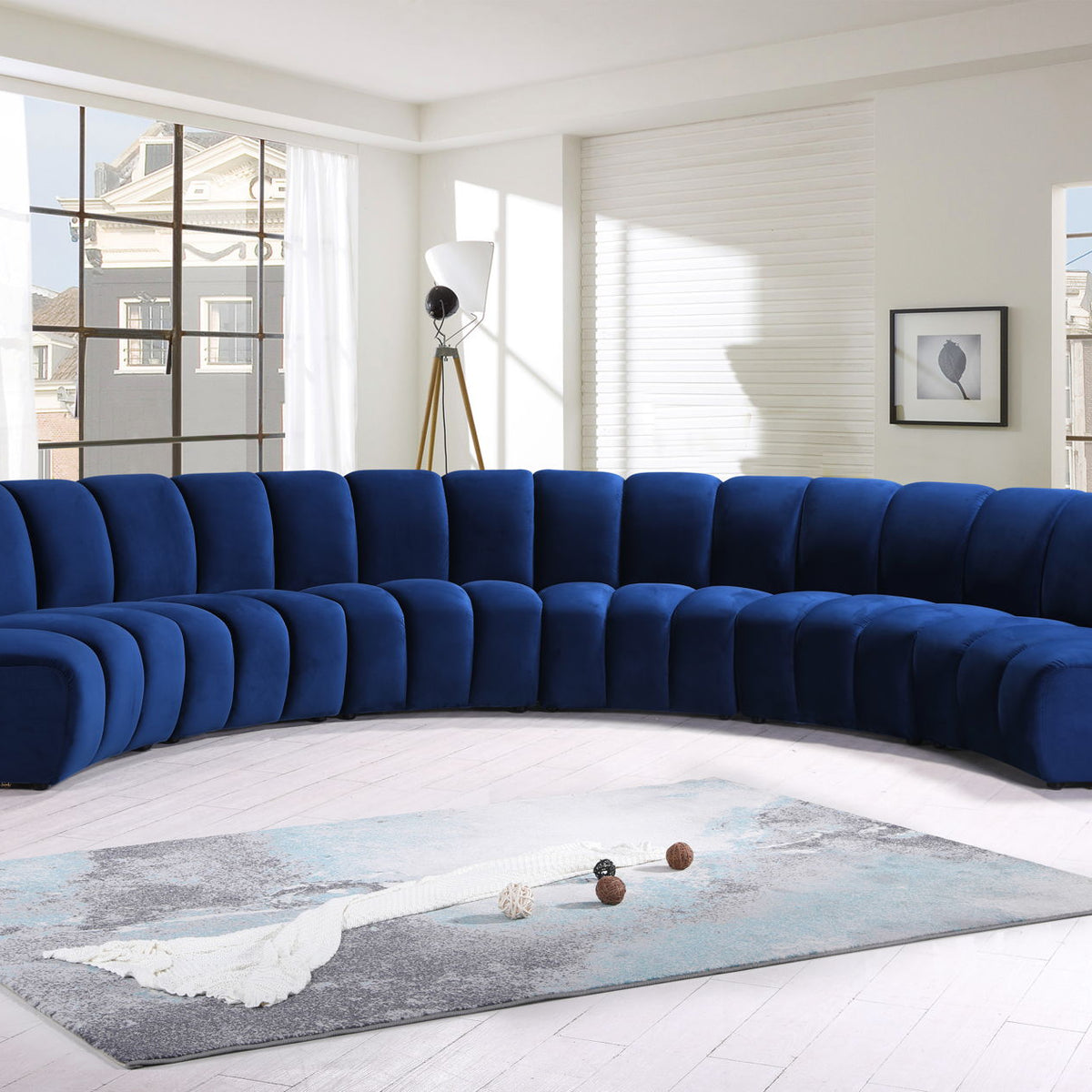Infinity - 6 Piece Velvet Modular Sectional