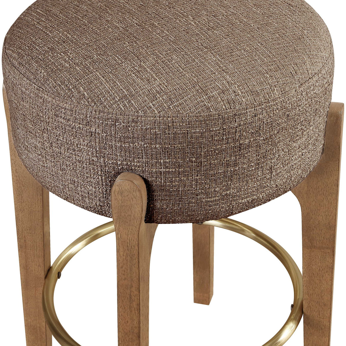 Torino - Backless Counter Stool With Brushed Brown Base (Set of 2)