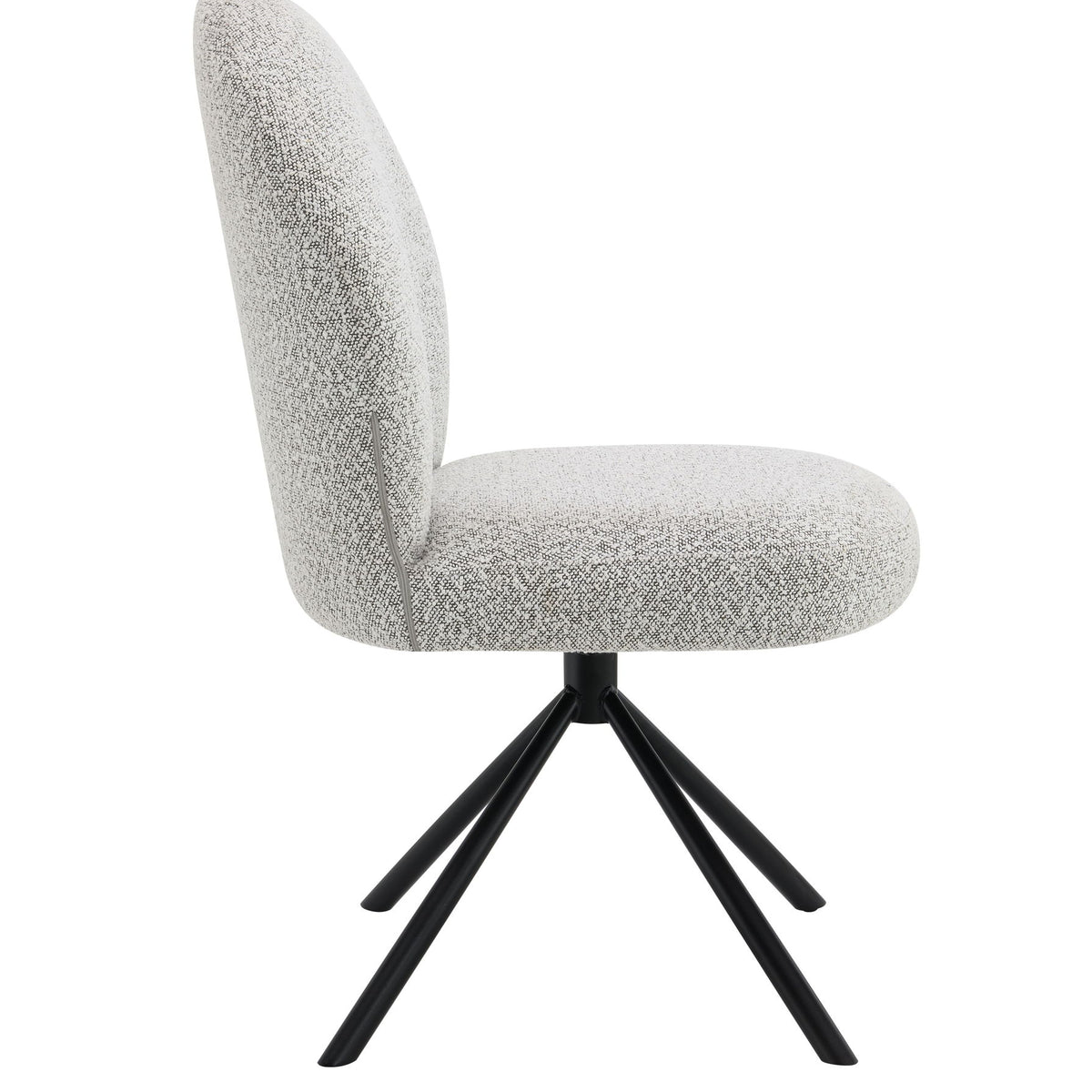 Lawton - Boucle Side Chair With Swivel (Set of 2) - Gray