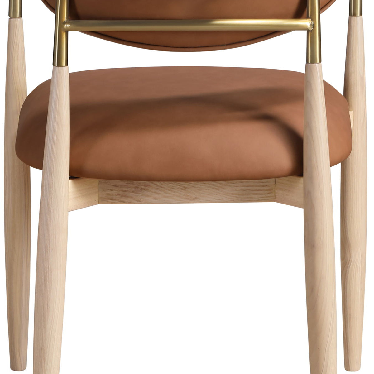 Riccio - Dining Arm Chair (Set of 2) - Natural And Gold Frame