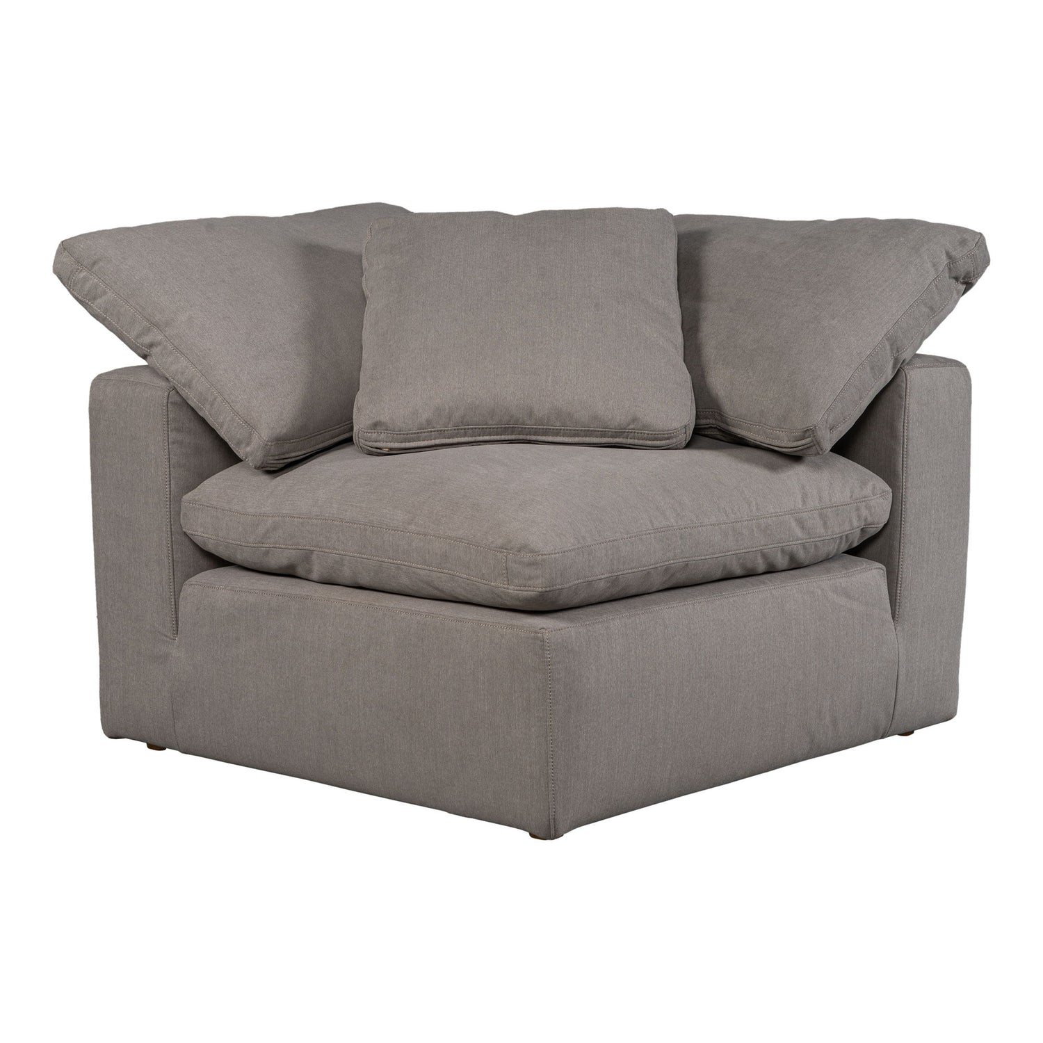 Terra - Livesmart Fabric Condo Corner Chair - Light Gray