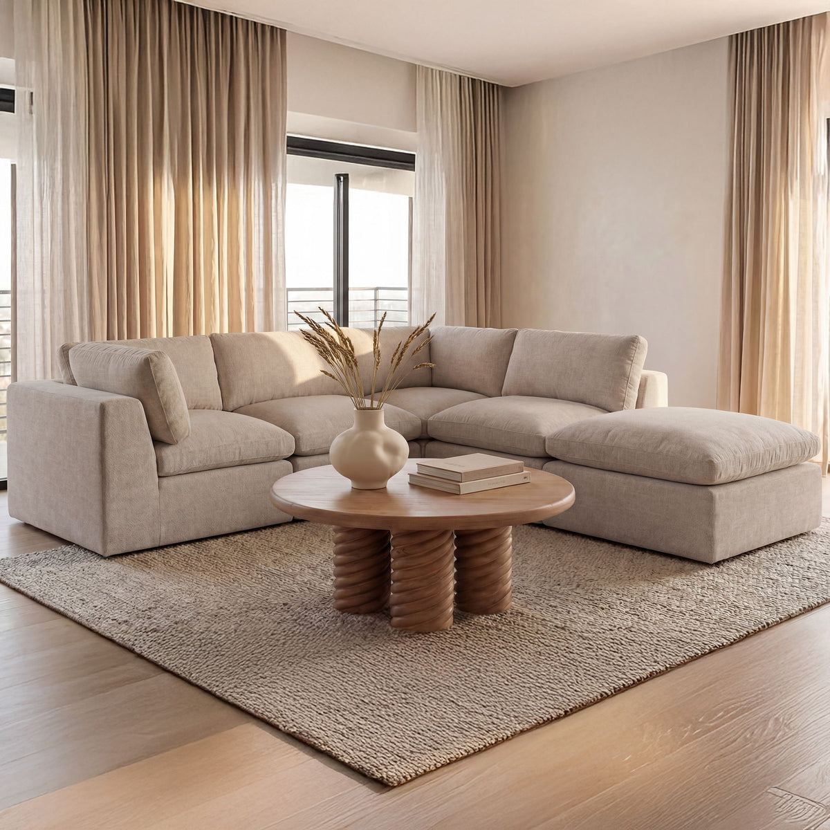 Cates - Dream Modular Sectional - Pebble