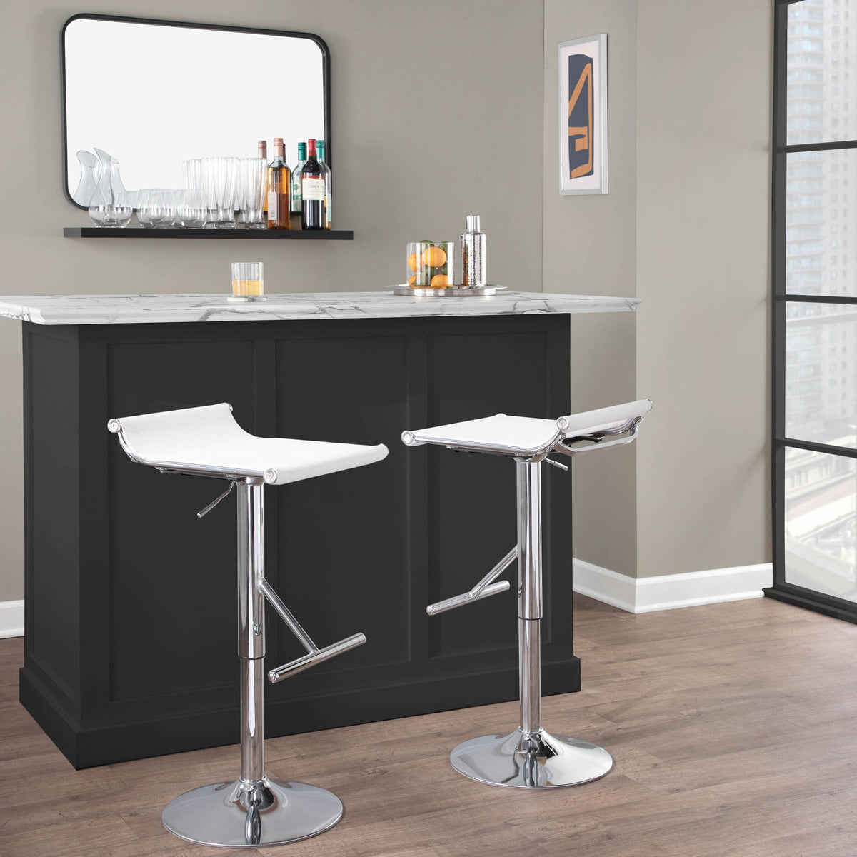 Mirage Ale - Contemporary Adjustable Bar Stool