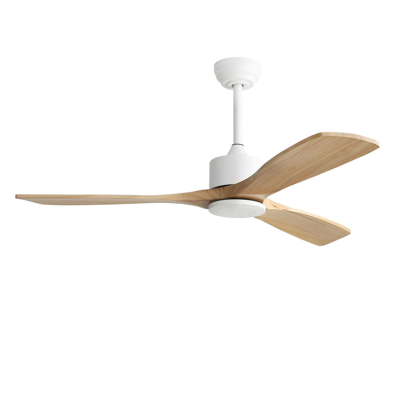 42" Ceiling Fan With No Light, Reversible DC Motor, 2 Downrods (12.5Cm / 25Cm) For Bedroom & Living Room - White