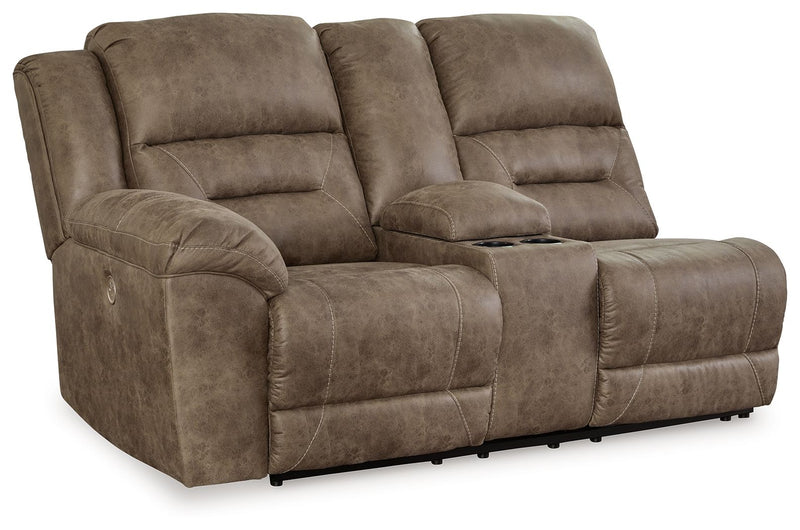 Ravenel - Laf Dbl Power Reclining Loveseat with Console - Fossil