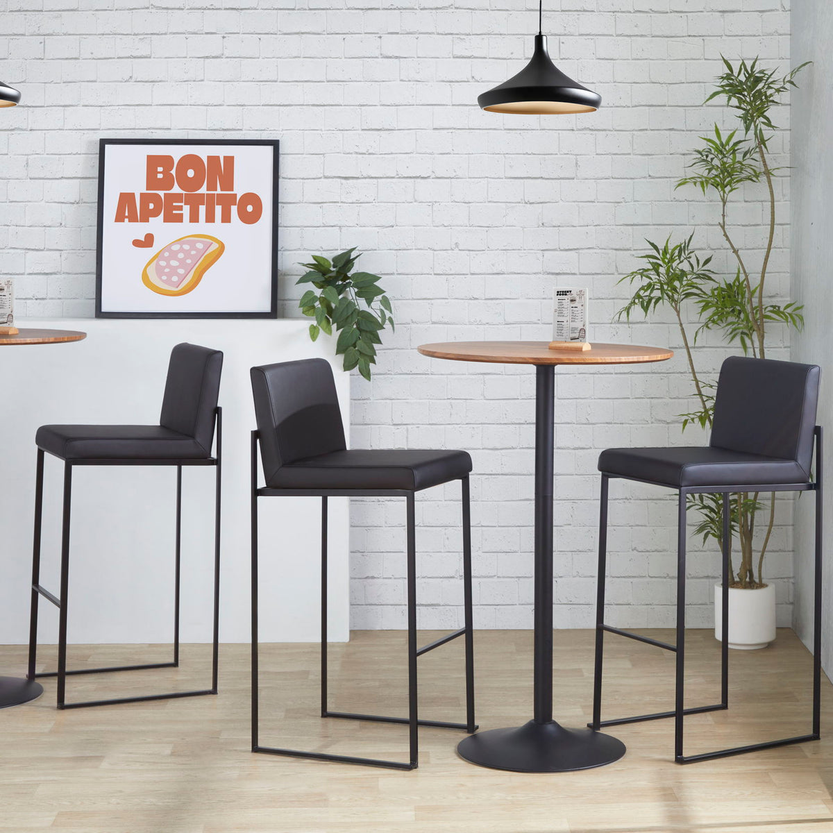 Fuji - Contemporary High Back Barstool Elegant Design