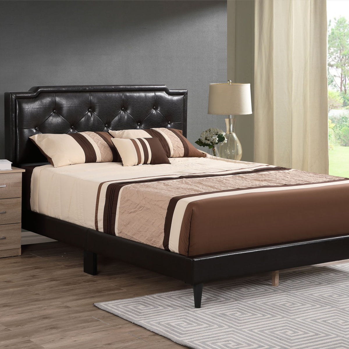Button Tufted Bed Charming For Cozy Spaces