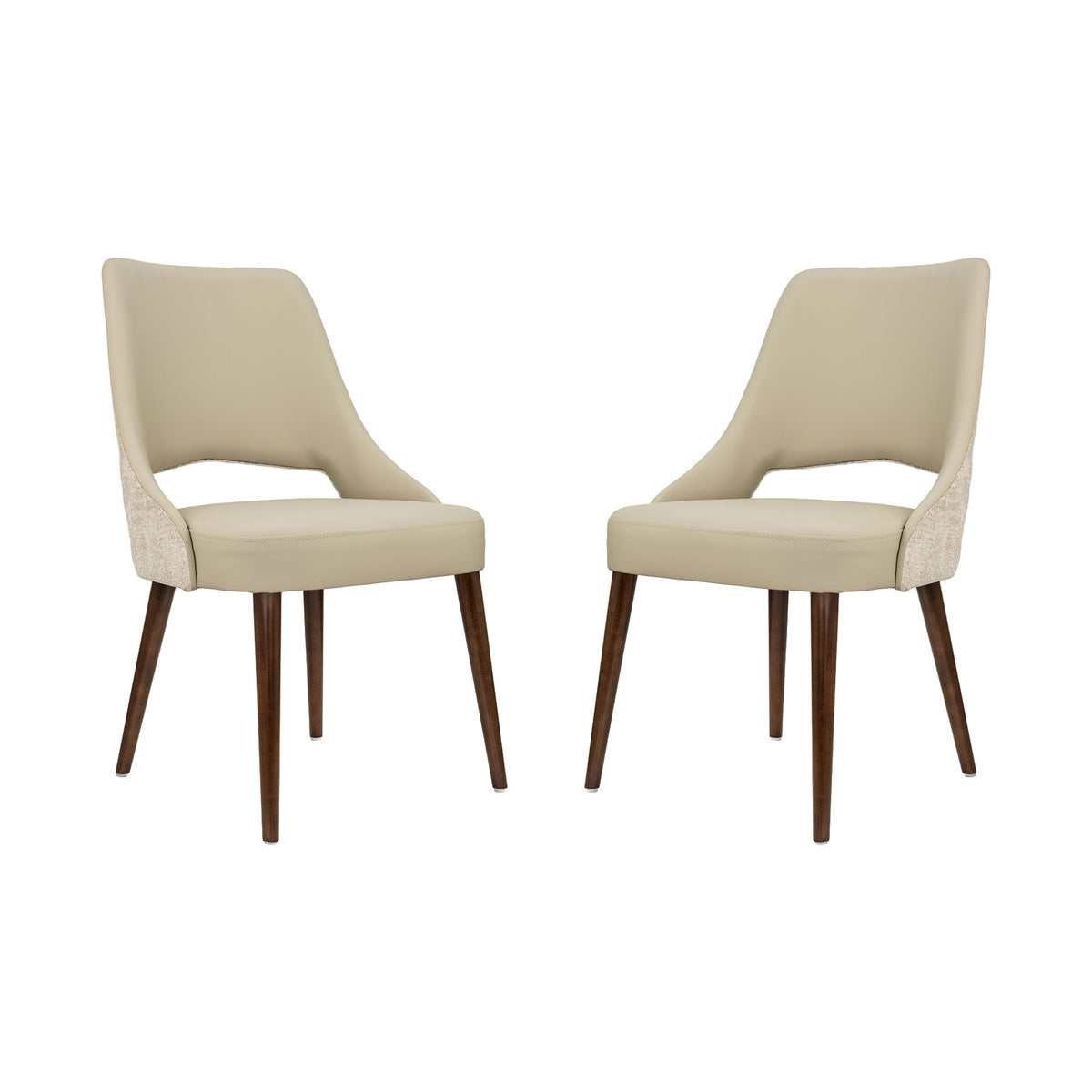 Liora - Wood Upholstered Side Chair (Set of 2) - Coffee / Brown