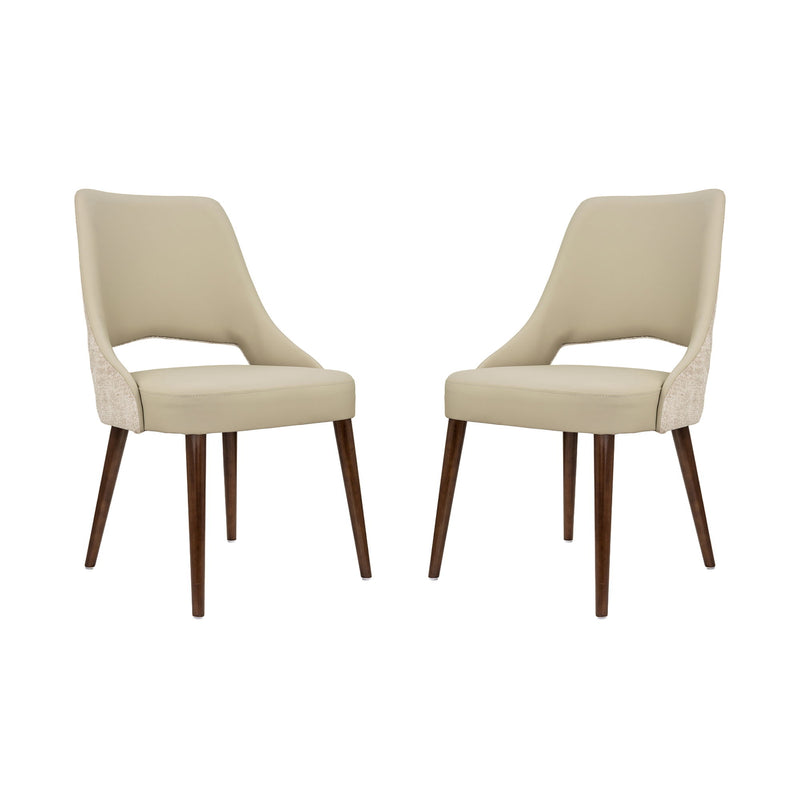 Liora - Wood Upholstered Side Chair (Set of 2) - Coffee / Brown