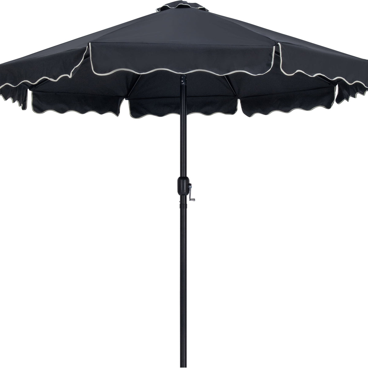 Amalfi - Aluminum Patio Umbrella - White Base / Black Pole