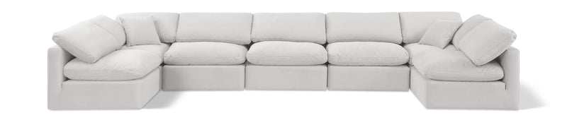 Indulge - Velvet 7 Piece Modular U-Shaped Sectional