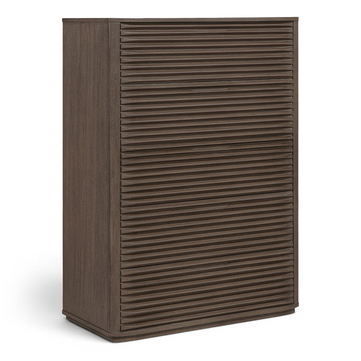 Morino - Oak Veneer And Solid Wood Chest - Brown
