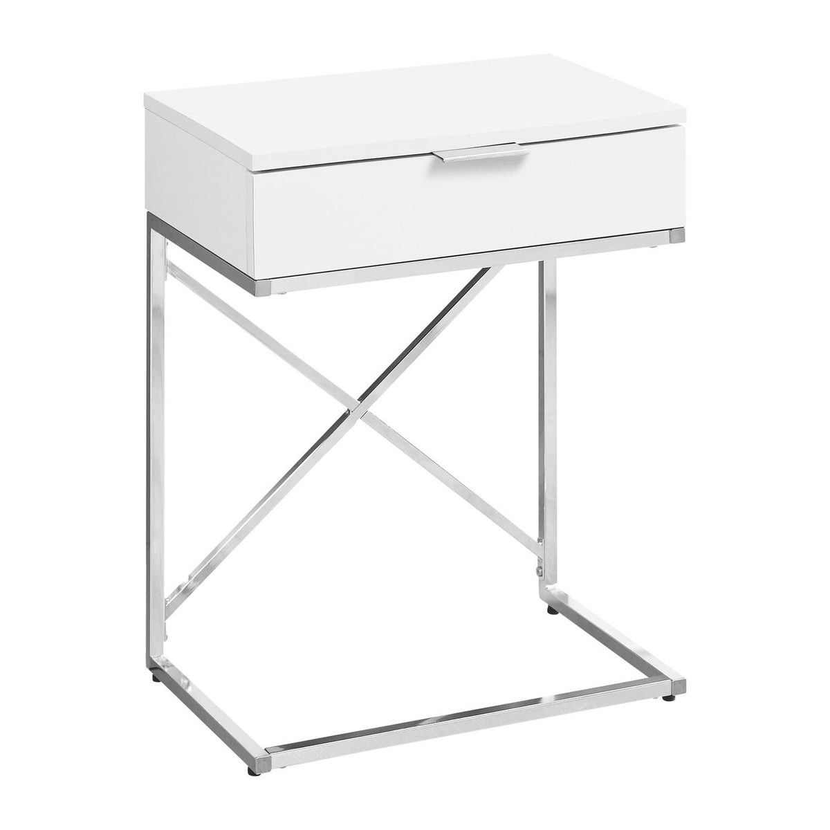 Accent Side Table, Storage Drawer, Spacious Tabletop, Contemporary & Modern