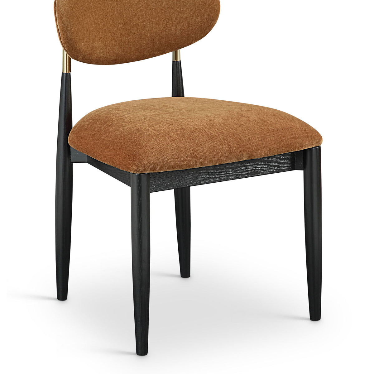 Riccio - Fabric Dining Side Chair (Set of 2) - Black And Gold Frame